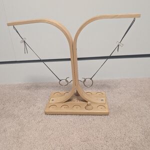 Wooden Ring Toss Game - Natural Light Wood